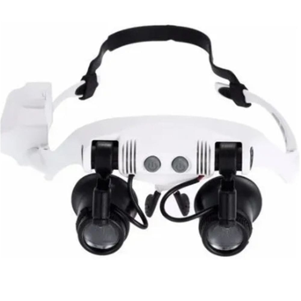 Lupa Óculos 4 lentes Profissionais Possui 1 led em cada Lado