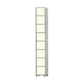 Armário Roupeiro De Aço 8 Portas Para Vestiário Academia Locker Branco com Chave