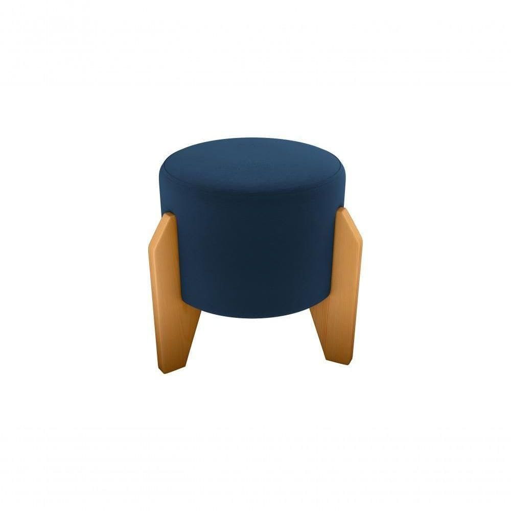Puff Decorativo Descanso Luxo Orginal Premium Veludo Azul Matrix