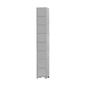 Armário Roupeiro De Aço 8 Portas Para Vestiário Academia Locker Cinza com Chave