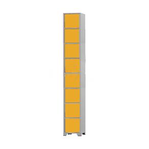 Armário Roupeiro De Aço 8 Portas Para Vestiário Academia Locker Laranja com Chave