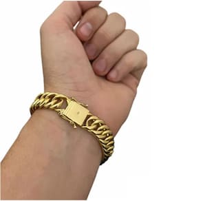 Pulseira 13mm Grumet Oca Fecho Gravado