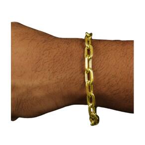 Pulseira Cadeado Alongado moeda antiga 8mm moderno
