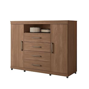Cômoda 2 Pt E 4 Gv Com Rod Havana Master Santos Andirá Jatoba