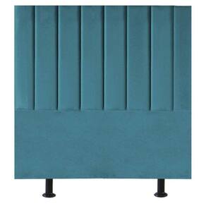 Cabeceira Cama Box Solteiro 100 Cm Sophia Carla Suede Cor:azul Turquesa
