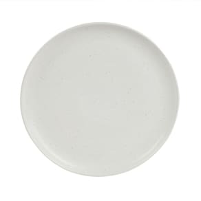 Prato Sobremesa De Cerâmica Branco 23,5 Cm D0989