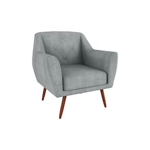 Poltrona Cadeira Decorativa Escritório Veneza Matrix Cinza