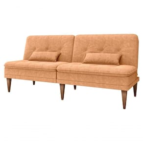 Sofá Cama Pietra Sala Quarto Decorativo Matrix Mostarda