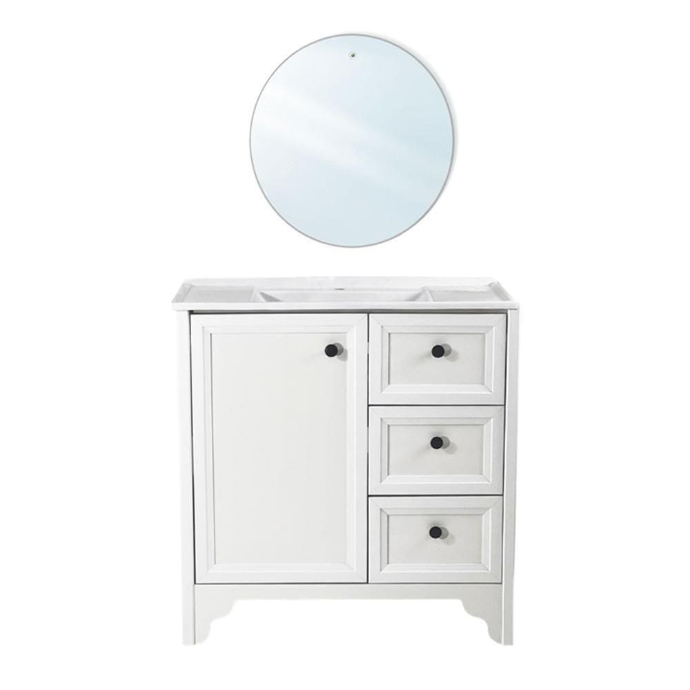Gabinete Armário Banheiro Ditália C/pia+espelho Bn-05 Cor:branco Branco