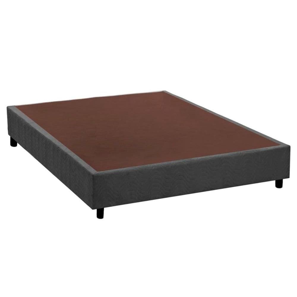 Cama Box Base Casal Universal Suede Gray (138x188x20) - Costa Rica