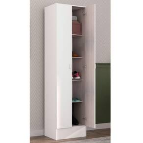 Armário Multiuso 2 Portas Rodial Baia Branco Fosco