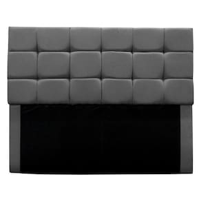 Cabeceira Cama Box Estofada King 195 Cm Bianca Suede Cor:cinza