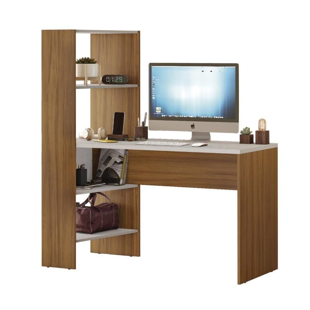 Escrivaninha Office Nt2105 Off Whitetx/freijó Trend Notável Móveis Off White Tx/freijó Trend