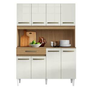 Kit Cozinha 8 Portas 1 Gaveta Cloe Atacama Off White