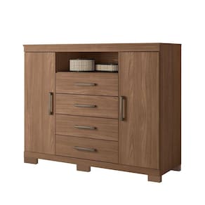 Cômoda 2 Pt E 4 Gv Com Pés Havana Master Santos Andirá Jatoba