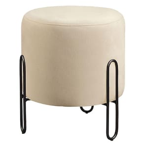 Puff Banqueta Mali Luxo Castellar Móbile Bege Claro