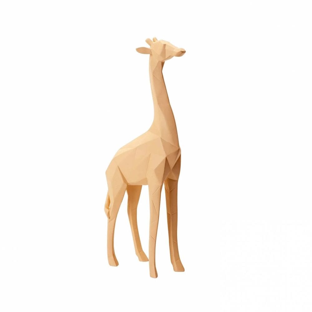 Escultura Girafa Bege 30 Cm