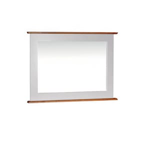 Espelheira para Banheiro Retangular Dália 3060-80 Linz Móveis - Off White/Imbuia Glazer