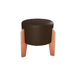Puff Decorativo Descanso Luxo Orginal Premium Sintetico Marrom Matrix