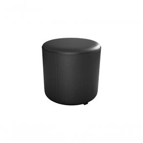 Puff Decorativo Sala Descando Copenhage Premium Sintetico Preto Matrix