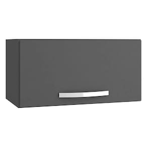 Armário Aéreo Geladeira 60cm 1 Porta Basculante - Ajl Móveis Cor Cinza