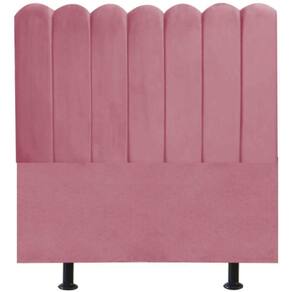 Cabeceira Nuvem Cama Box Casal 140 Cm Alanis Suede Rosa