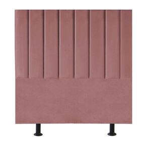 Cabeceira Estofada Cama Box Solteiro 90 Cm Mavie Suede Cor:rosê