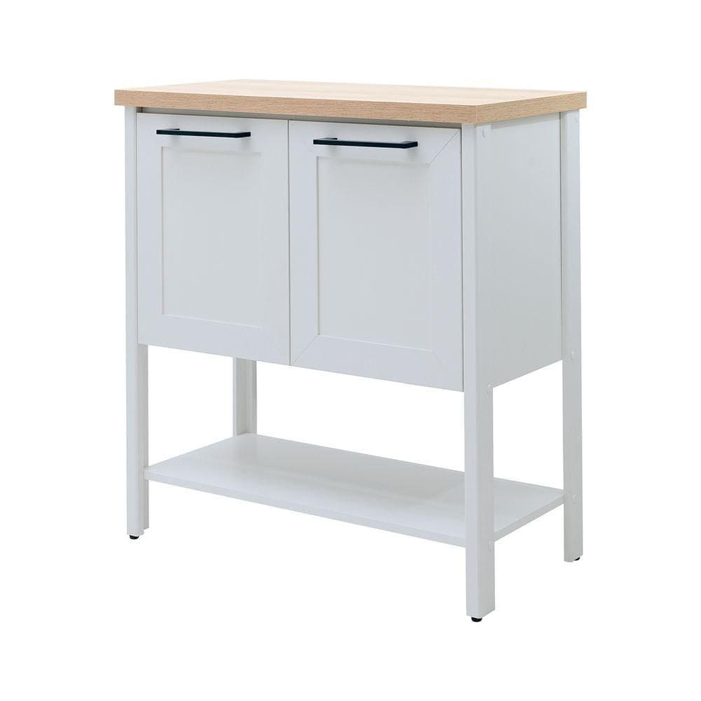 Gabinete Armário Banheiro Ditália 2 Pt C/ Tampo Bn-02 Cinza