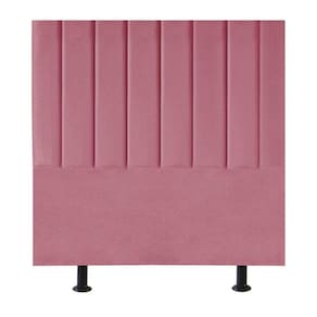 Cabeceira Estofada Cama Box Casal 140 Cm Sophia Carla Suede Cor:rosa