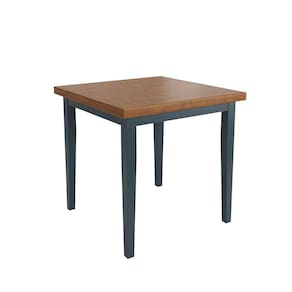 Mesa Colors Em Madeira Maciça Quadrada 4 Lugares - 80 X 80cm Azul Petróleo