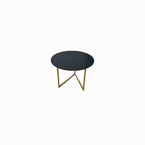 Mesa De Centro Jade Base De Aço Tampo Mdf Decorativa Moderna