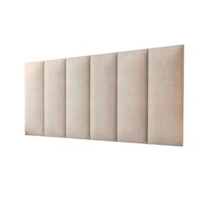 Cabeceira Casal Carla 140x60 Suede Bege - M&f Decor
