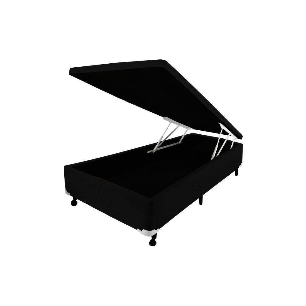 Box Baú Castor Solteiro Preto 120x203x35cm