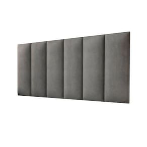 Cabeceira Casal Carla 140x60 Suede Cinza - M&f Decor