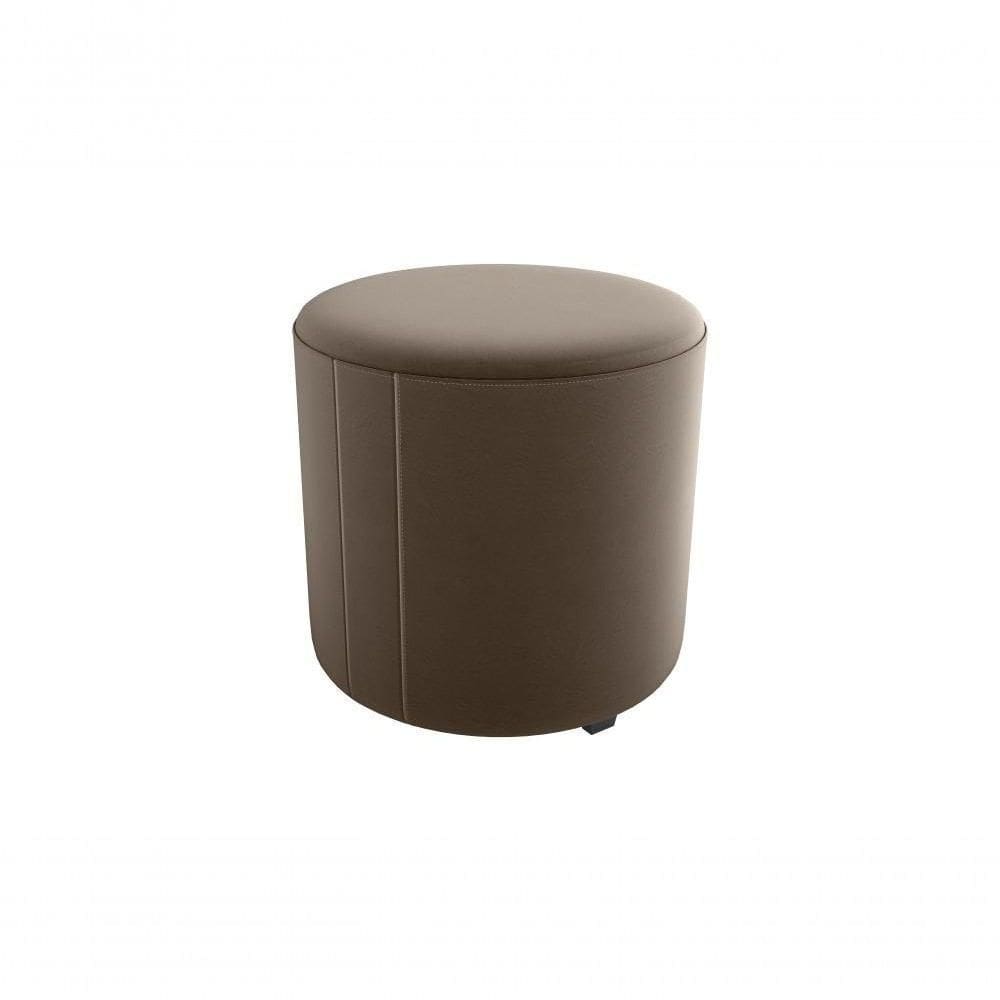 Puff Decorativo Sala Descando Copenhage Premium Veludo Marrom Matrix