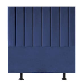 Cabeceira Estofada Cama Solteiro 90 Cm Sophia Carla Suede Cor:azul Marinho