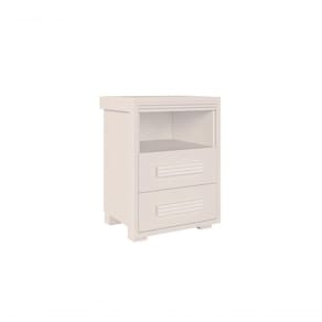 Mesa De Cabeceira Tóquio Moderna 100% Mdf 2 Gavetas Fenix