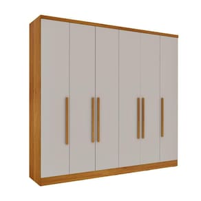 Guarda Roupa Veneza 6 Portas 4 Gavetas Tcil Cinamomo Off Whiite