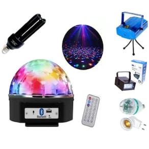 Kit Iluminação Globo Strobo Laser Festa Dj Balada