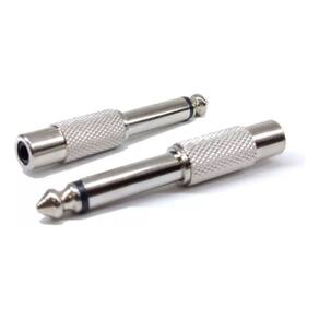 Adaptador P10 Mono P/ Jack Rca Metal - Emb 5 Pçs