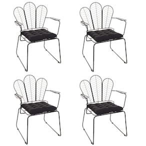 Conjunto com 4 Cadeiras para Sala de Estar Vegas Preto
