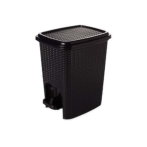 Lixeira com Pedal Trama Black Prime 7 Litros - Plasútil