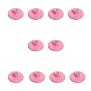Conjunto de 10 Plafon Redondo de Sobrepor 100w Bocal Porcelana E27 Rosa