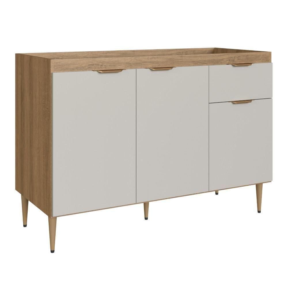 Balcão Pia 120cm 3 Portas E 1 Gaveta Delmarco Veneza