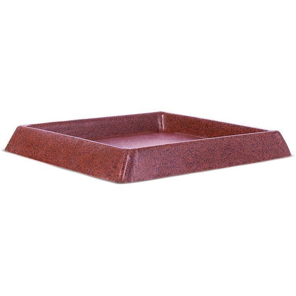 Conjunto de 20 Pratos para Vaso de Plantas Quadrado 21 Afort Marrom