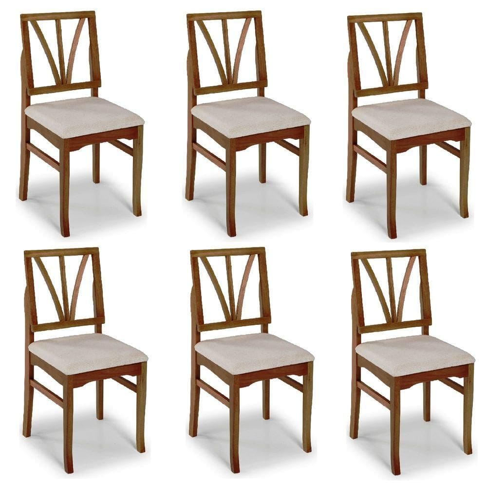 Combo 6 Cadeiras Yady Castanho