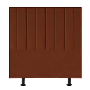 Cabeceira Estofada Cama Box Solteiro 100 Cm Karla Veludo terracota