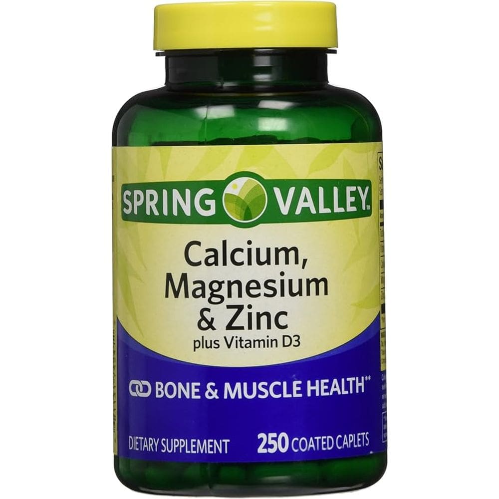 Calcio Magnésio Zinco e Vitamina D3 250 Capsulas Revestidas - Spring Valley
