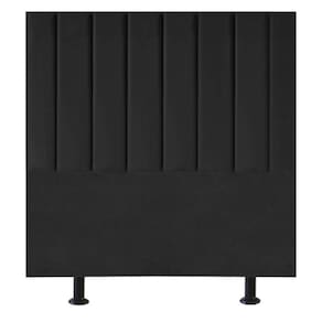 Cabeceira Estofada Cama Box Solteiro 90 Cm Mavie Corino Cor:preto