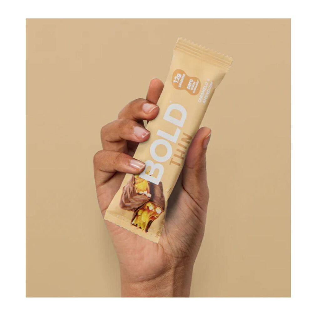 Bold Bar Thin 40g - Caramelo com Amendoim - 12g de Proteína